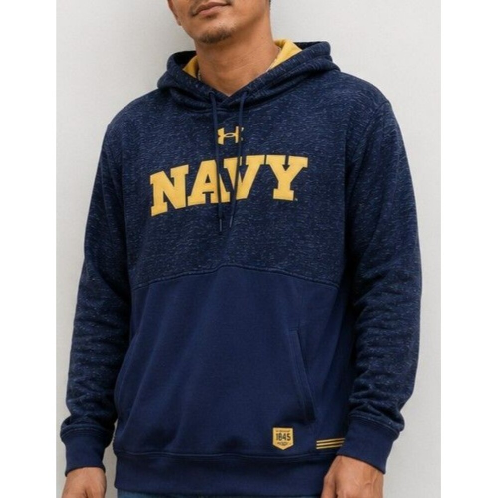 Under Armour Navy ColdGear Hoodie Men's Large Blue Navy Pullover Sweatshirt